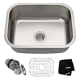 Kraus KBU12 23 inch Undermount Single Bowl 16 gauge Stainless Steel Kitchen Sink