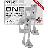 Sound Bass 2 x ONE, ONE Gen 2, ONE SL, Play:1 Wall Mount Bracket, Twin Pack, White, Compatible with Sonos ONE, ONE Gen 2, ONE SL & Play 1