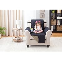 Elaine Karen Deluxe Reversible Chair Furniture Protector, Black/Taupe