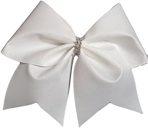 Cheer bows White Glittery Bling Hair Bow
