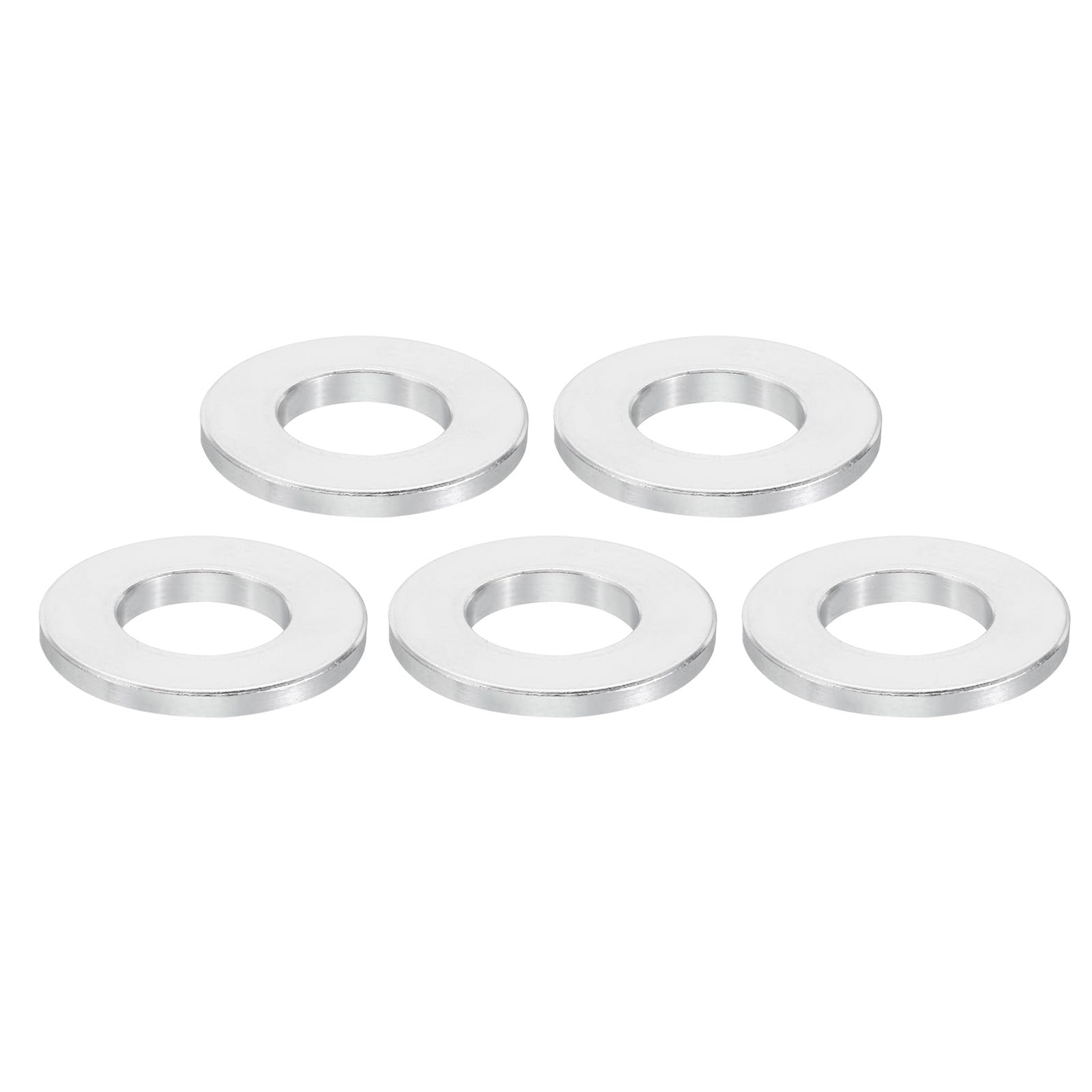 PATIKIL M12 Aluminum Spacers, 5 Pcs Metal Spacer Aluminum 12.5mm ID x 24mm OD x 2mm L Aluminum Spacer Screw Standoff Round for 1/2inch or M12 Screw Bolts