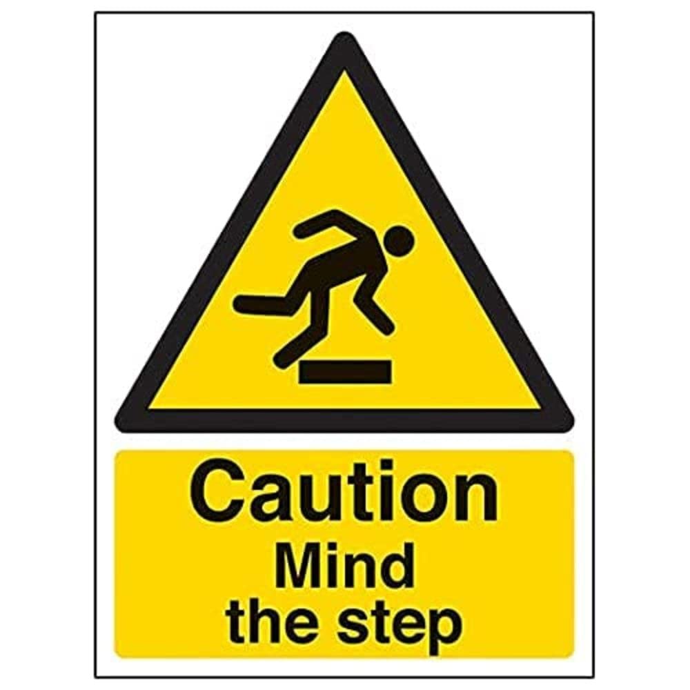 V Safety Eco Friendly Warning General - Caution Mind The Step - 200 X 300mm