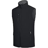 fit space Men's Lightweight Vest Softshell Sleeveless Windproof Jacket with Zipper Pcoket Cycling Travel Hiking Running Golf