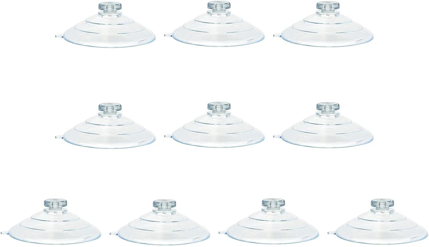 Wreath Hangers - Ruiwaer 10pcs 60mm Large Suction Cups Use for Veg Ledge Shelf, Wreath, Sign, Christmas Ornament, Suncatchers, Decorations, Bird Feeder, Hanger, Windshield (Load-Bearing: 7 Pounds), Transparent