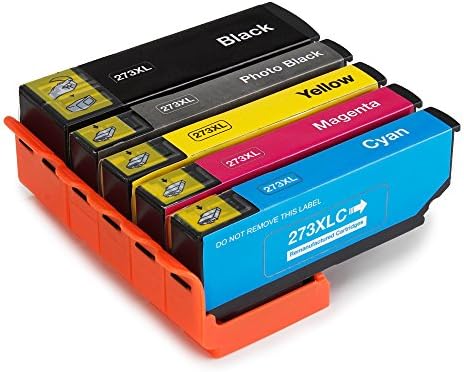 PUREINK Ink Cartridges Remanufactured for Epson 273 273XL, 1 Set High Yield, Compatible with XP-810 XP-820 XP-800 XP-600 XP-610 XP-620 XP-520 Printer (1 Black 1 Photo Black 1 Cyan 1 Magenta 1 Yellow)