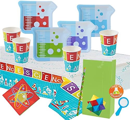 Science Party Kit 7T For 14 Children | Tableware and Filled Party Bags