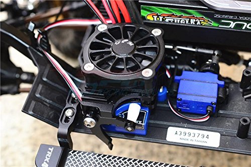 Traxxas TRX-4 Trail Defender Crawler Upgrade Parts Aluminum Motor Cooling Fan With Easy Switch - 1 Set Black