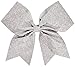 Glitter Performance Hair Bow Glitter Silver