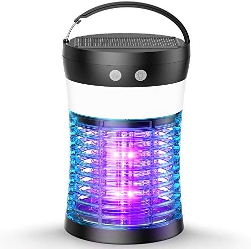 Zenoplige 電撃殺虫器 蚊取り器 Uv光源誘引式殺虫灯 静音 ソーラー充電式 殺虫ライト 超省エネ Ipx6防水誘虫灯 多用途 照明 虫除け Sosライト 薬剤不用 煙や臭いなし 赤ちゃんの体に無害 室内外 キャンピング 台所 トイレ オフィス 飲食店などに適用電撃殺虫灯