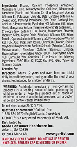 GERITOL COMPLETE TABLETS 100 TABLETS