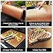 KOLIFEGOODS Grill Mat, 5PCS BBQ Baking Mat Non-Stick Reusable Cooking Sheets for Gas Grills Outdoor Grill with 2 Silicone BBQ Brushes, 15.75 x 12.99 Inches Gold