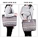 ArcEnCiel Women's Casual Canvas Tote Bags Shoulder Handbag Travel Bag (Gray)