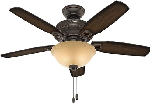 Hunter Indoor Ceiling Fan With Light And Pull Chain Control