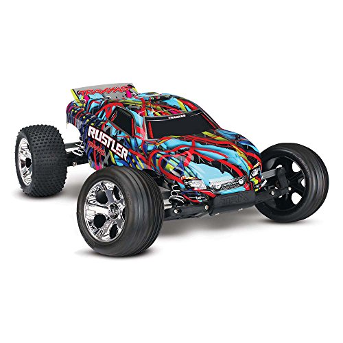 Traxxas Rustler 1/10 Scale Stadium Truck with TQ 2.4GHz Radio System, Hawaiian