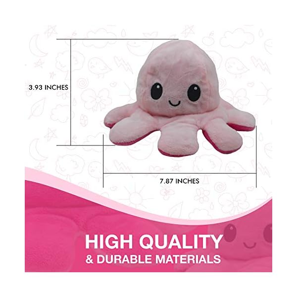 Octopus Plushie Reversable, Double-Sided Flip Reversible Octopus Plush, Soft like Squishmallow Plushies, Stuffed Octopus…