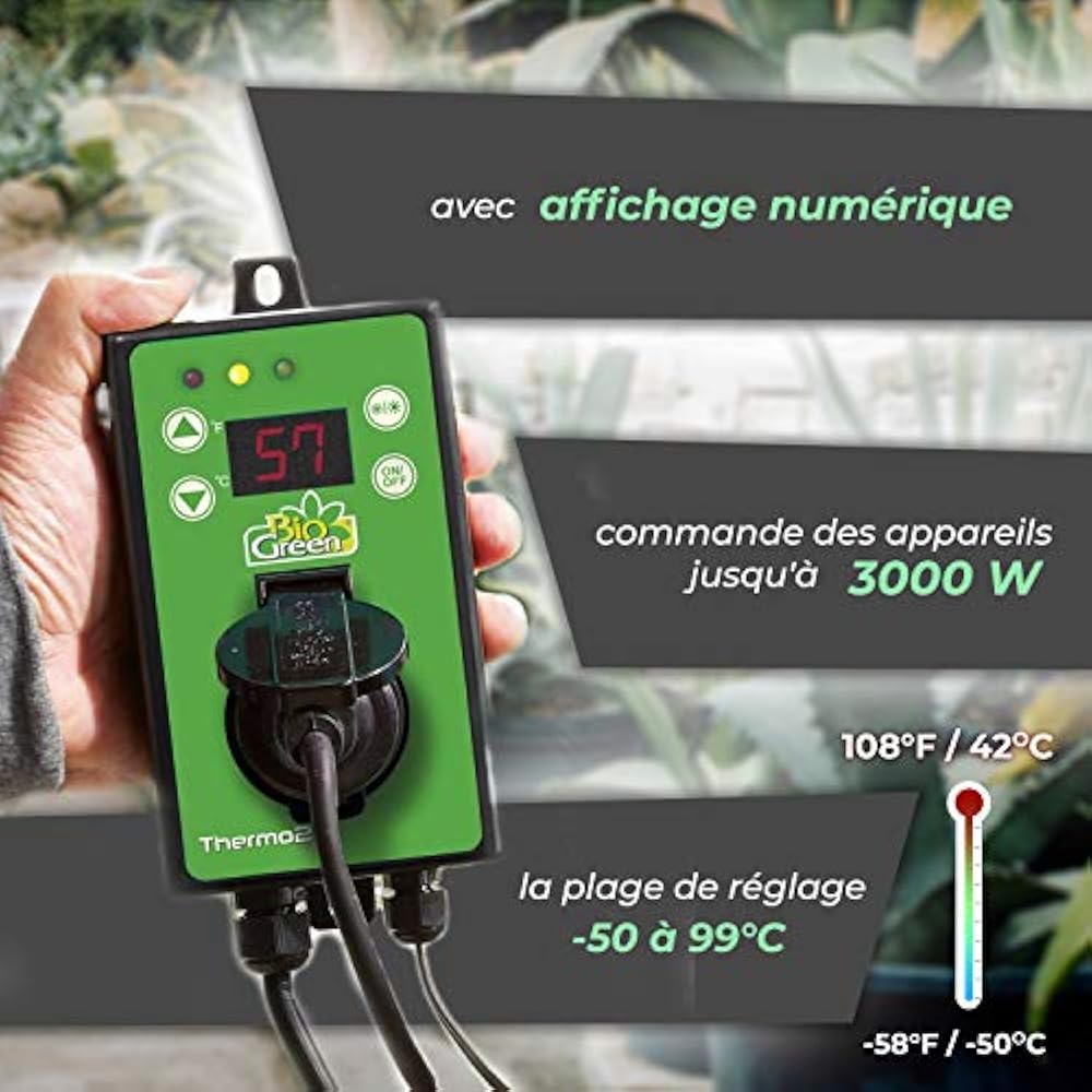 BioGreen TER2/US Thermo Digital Greenhouse Thermostat Summer/Winter