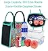 QOGiR Reusable Insulated Neoprene Lunch Bag Tote Purse Boxes-The Unique Design of National Style for Women Girls and Teen Girls (Black Diamond)
