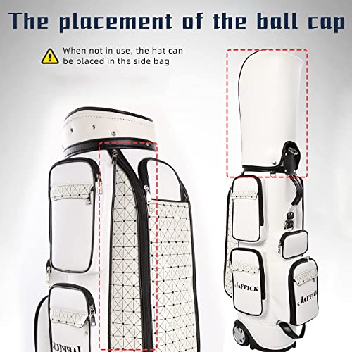 Golf Cart Bag Wheeled Leather Golf Club Bags for Men Transit Golf Bag