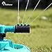 Sprinkler (Newly Upgraded) Pathonor Lawn Sprinklers Yard Sprinklers Water Sprinkler System Weighted Base with 2 Ways Hose Splitters Adjustable Garden Sprinkler for Kids