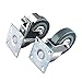 MVPower 4 Pack 3 Inch Swivel Caster Wheels Dust Cover Rubber Heavy Duty Castors with 360 Degree Top Plate(3 inch with brake,Gray)
