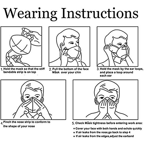 10Pcs Disposаble_N 95_Fàce Mẵsk 5 Layers FDẴ Certified Daily Use for Coronàvịrụs Protectịon Black