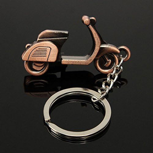 Bronze 3D Motorcycle Scooter Keychain Classic Keyring Pendant