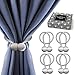 Magnetic Curtain Tiebacks | 4 Pieces Set of Holdbacks | Convenient, Decorative Drapery Hooks | Drapery Ties for Window Drapes