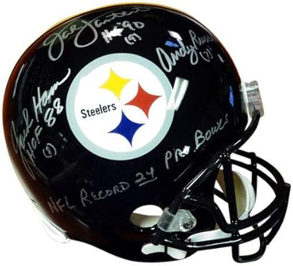 Pittsburgh Steelers Pro Bowl Linebackers Signed Riddell Football