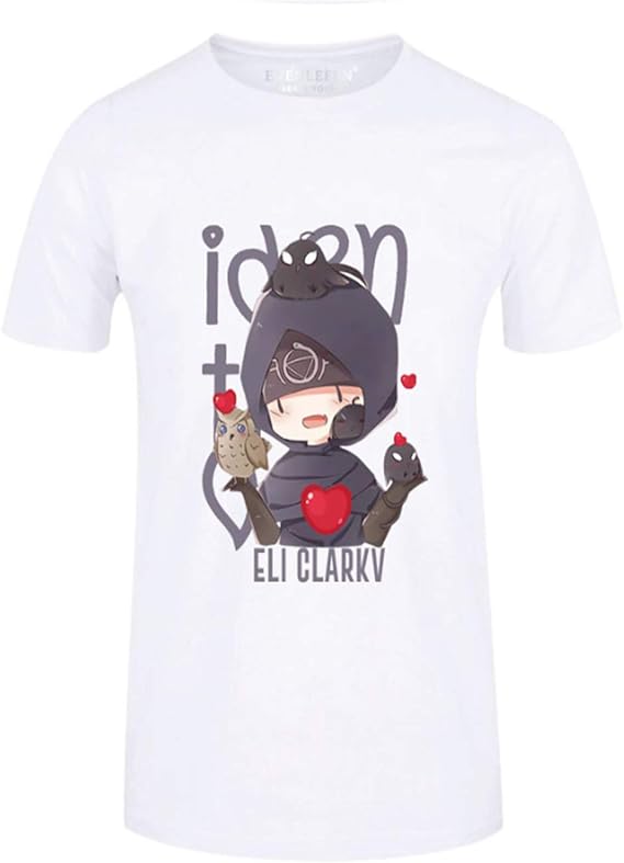 Amazon ゲーム Identity V 第五人格 アイデンティティv Tシャツ メンズ 半袖 綿 黒 夏 丸襟 ゆったり おしゃれ 通勤 通学 おおきいサイズ プリントｔシャツ 面白い ブラック Tシャツ カットソー 通販