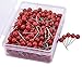 JoyFamily Map Tacks Push Pins, 1/5-Inch Round Head, 1/2-Inch Shank, 300PCS(Red)