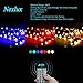 Nexlux LED Strip Lights, 16.4ft Waterproof IP65 5050 SMD RGB LED Flexible Strip Light Black PCB Board Color Changing Decoration Lighting 44 Key RF Controller+ UL Approved Power Adapter
