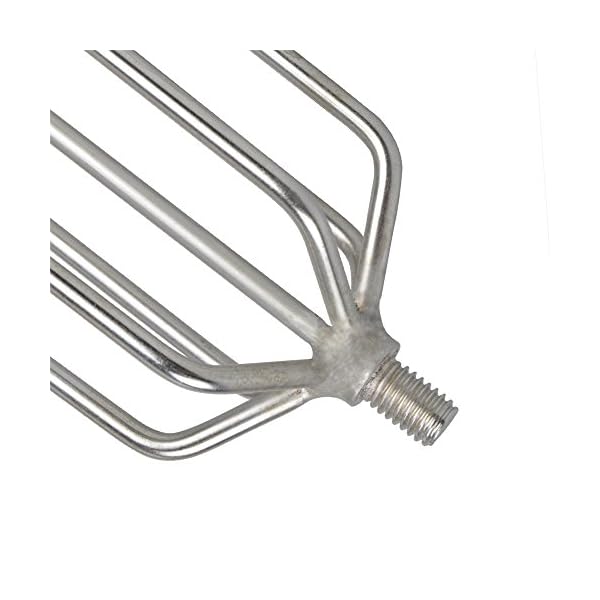 Cyfie-Barbed-Steel-7-Prong-Tine-Harpoon-Fishing-Spear-Gig-Gaff-Fork-Hook-with-8mm-Screw-for-Frog