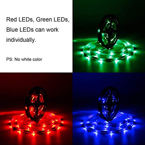 SUPERNIGHT Led Strip Light, 16.4Ft SMD 2835 RGB 300 LEDs Color Changing Kit with Flexible Strip Light 44 Key IR Remote Control and Power Supply for Room ,Christmas