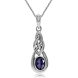 Silvershake Natural Iolite White Gold Plated 925