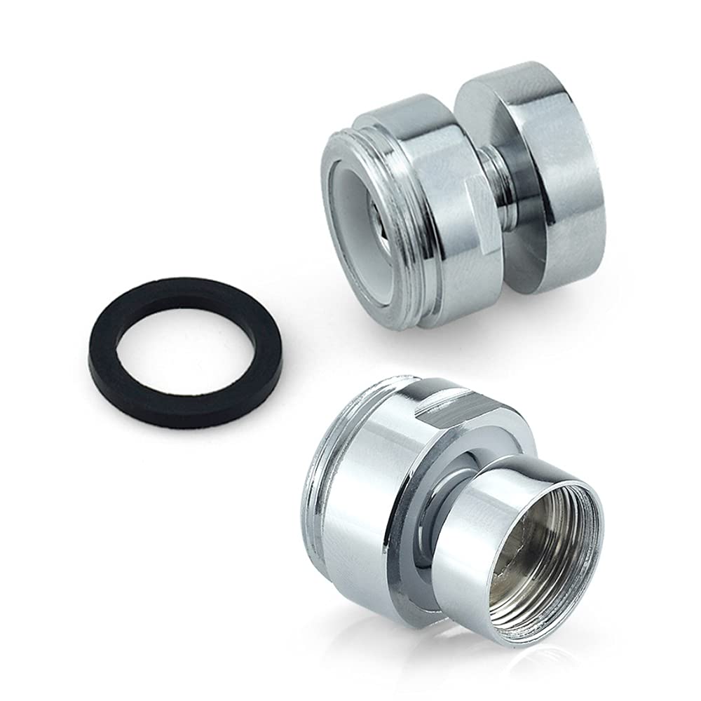 HATOOLHA® 2pcs Swivel Faucet Adapter, 360 Degree Brass Thread Faucet Adapter Tap Aerator Connector (Female to Male Thread, 16mm - 22mm)