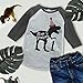 7 ate 9 Apparel Baby's Dinosaur Dino One 1st 1 First Birthday Grey 12 Months