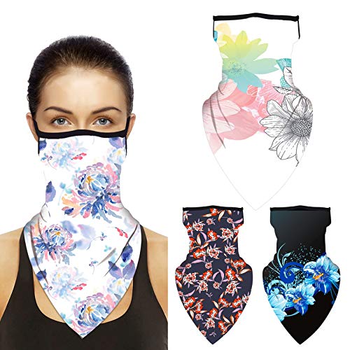 scarf face covering with ear loops