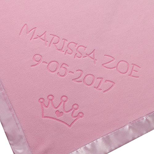Custom Catch Personalized Princess Baby Blanket for Girl Newborn or