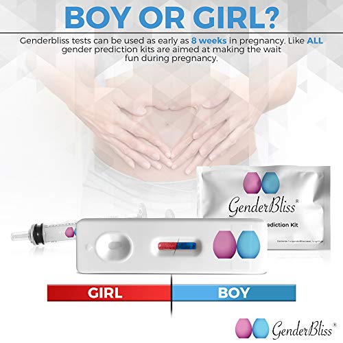 GenderBliss® Gender Prediction Test - Early Pregnancy Kit - Reveal if Your Baby is a boy or Girl from 8 Weeks - Instant Results