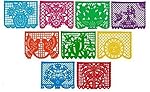 Festive Large Plastic Mexican Papel Picado Banner (15 Feet Long) Designs as Pictured by Paper Full of Wishes