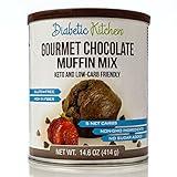 Diabetic Kitchen Muffin Mixes For Bakery Fresh Muffins That Are Low-Carb, Keto-Friendly, No Sugar Added, Gluten-Free, High-Fiber, Non-GMO, No Artificial Sweeteners (Gourmet Chocolate)