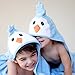 Panda and Penguin Terry Cotton Absorbent Baby Hooded Bath Towel with eBook - Blue