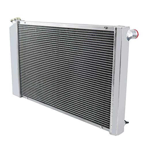 OzCoolingParts 4 Row Core Aluminum Radiator + 2 x 10" Fan w/Louver Shroud + Thermostat/Relay Kit for 1970-1987 71 72 73 74 75 76 77 Chevy/GMC C/K/G-Series C10 C20 C25 C3500 Nova Camaro Blazer and More