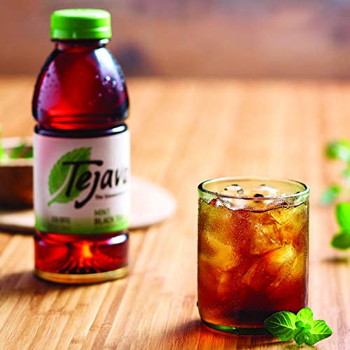 Tejava Variety 12 Pack Iced Tea, Black Tea, Peach, Raspberry, Mint, 16
