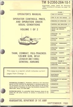 U. S. Army Operator's Manual (Operator Controls, PMCS, and Operation