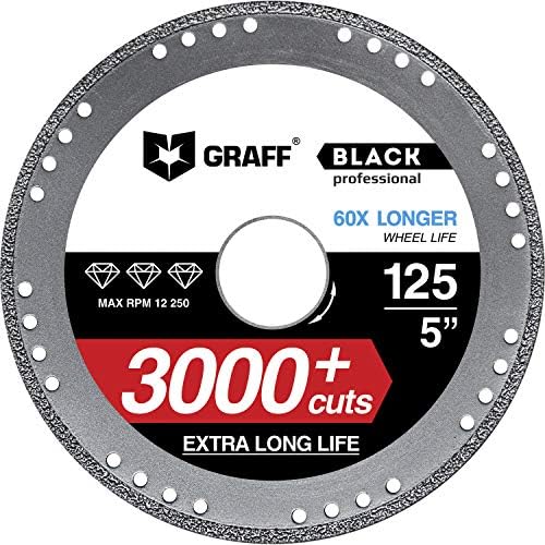 GRAFF BLACK 5 Diamond Cut Off Wheel for Metal Cutting Wheel for Angle