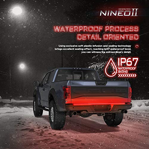 NINEO 60" LED Tailgate Light Bar Strip w/Arrow Design Turn Signal Brake Running compatible Pickup Truck Trailer SUV RV VAN Car Towing Vehicle - No Drill Install