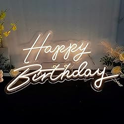 DIVATLA 66"/39" Extra Large Happy Birthday Neon