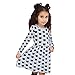 chinatera Little Girls' Cute Long Sleeve Cat Dotted Cotton Princess Tutu Dress