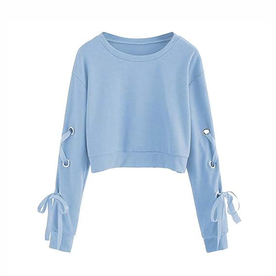 blue crop top hoodie